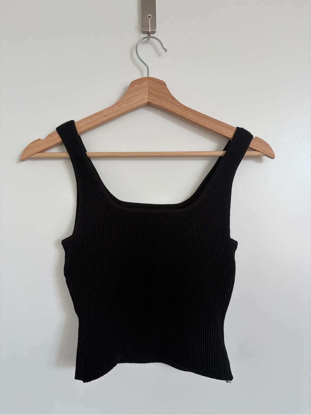 Quince Cropped Square Neck Ribbed Knit Tank - Picture 6 of 8